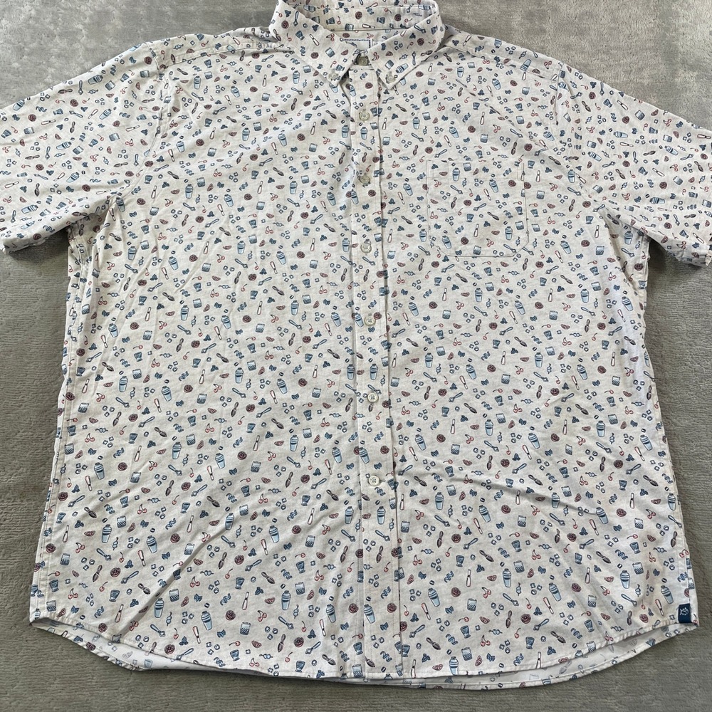 Southern Tide Intercoastal Shirt Mens XL White Cocktail ButtonBeach Vacation